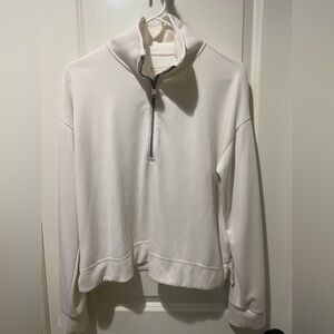 Athleta Magnolia White Seasoft Quarter Zip